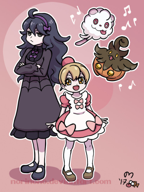My own take on the Mysterious Sisters from Pokemon X/Y. They more closely resemble their overworld s