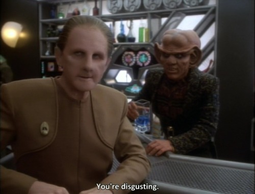 fluorescentbrains:spockvarietyhour:I love Quark playing with the glass seductively.  #let’s be r