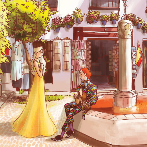 lifestyle illustration in la calleja de flores, córdoba (click for full res!)