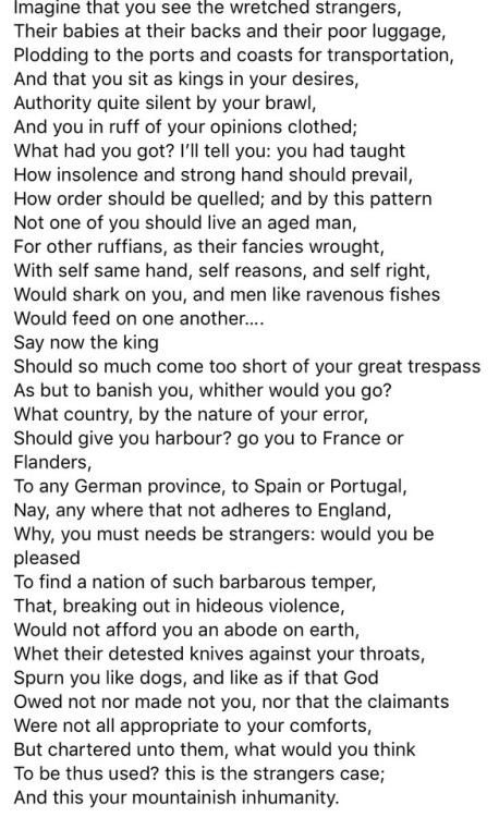 shredsandpatches:This speech, from the play Sir Thomas More, is the only piece of dramatic literatur