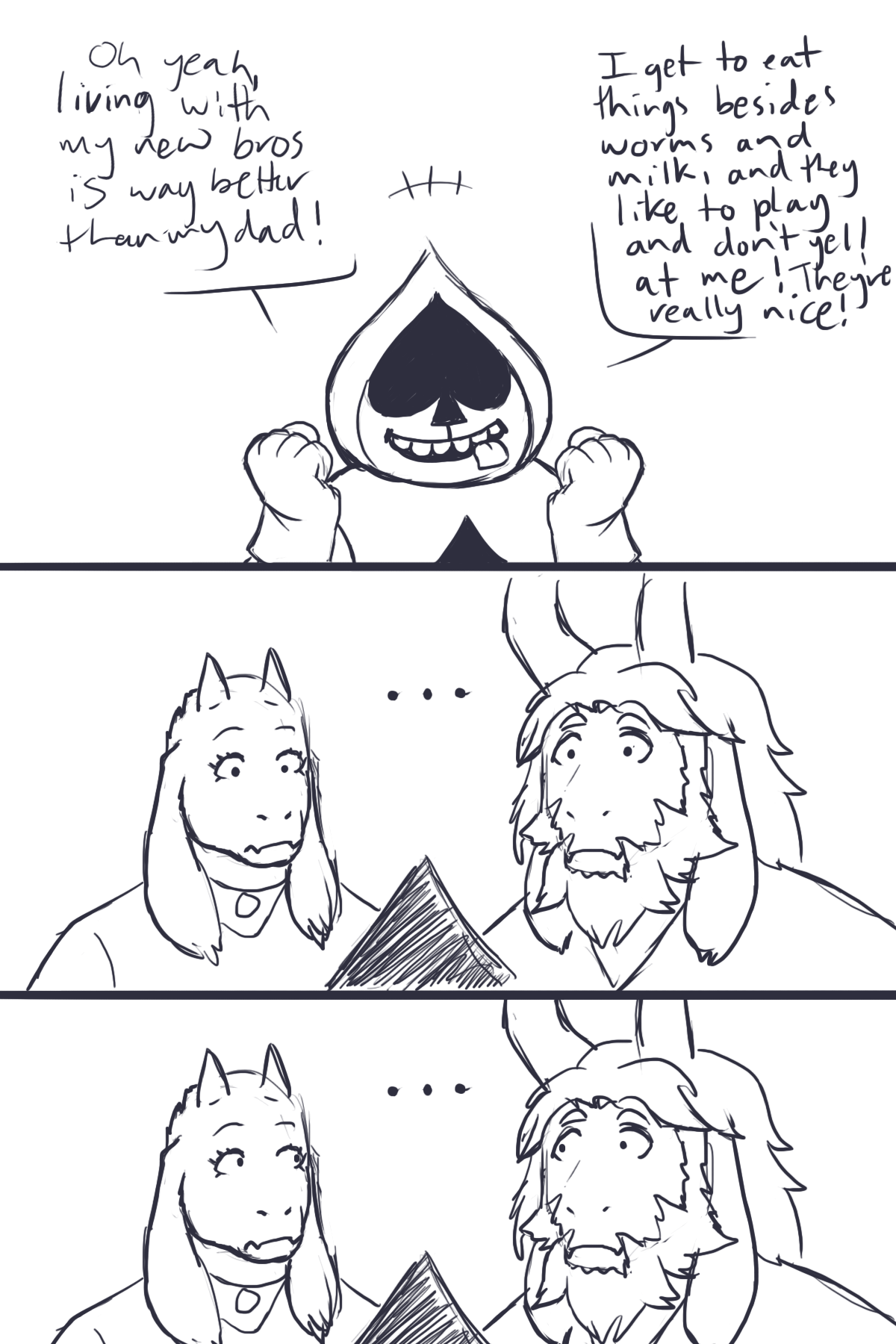 idk if this is ut toriel and asgore or dr toriel and asgore | Tumblr