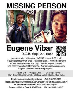 kuni-masks: cottonomz:  #MissingPerson #EugeneVibar