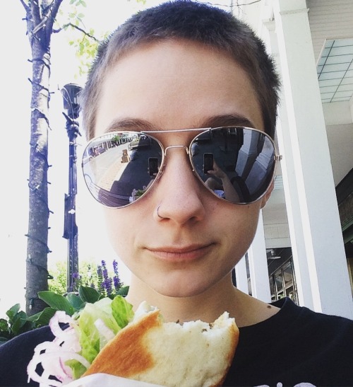 anyway I’m here now and this is me eating falafel