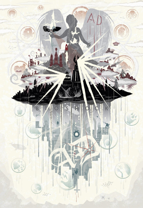 geeksngamers:  Bird and Cage: Bioshock Poster - by Nick Caldwell 