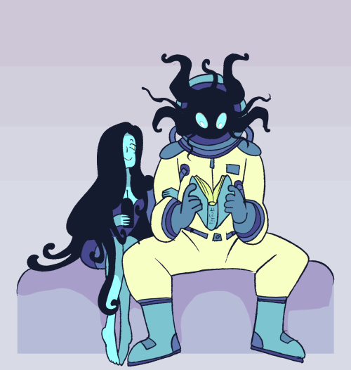 robotmother:  bioatomic: monster couples two thumbs up at my own art 