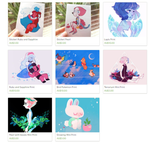 ieafy:Hey everyone, some news! I have just opened my own etsy store!Currently I am selling prints, s