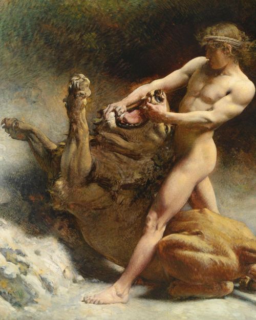 Antonio-M:léon Bonnat, (1833-1922) “Samson’s Youth”,1891. Christie’s New