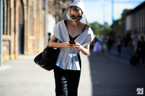 Ruby Jean Wilson in a statement hoodie top and iPhone wearing charcoal case 