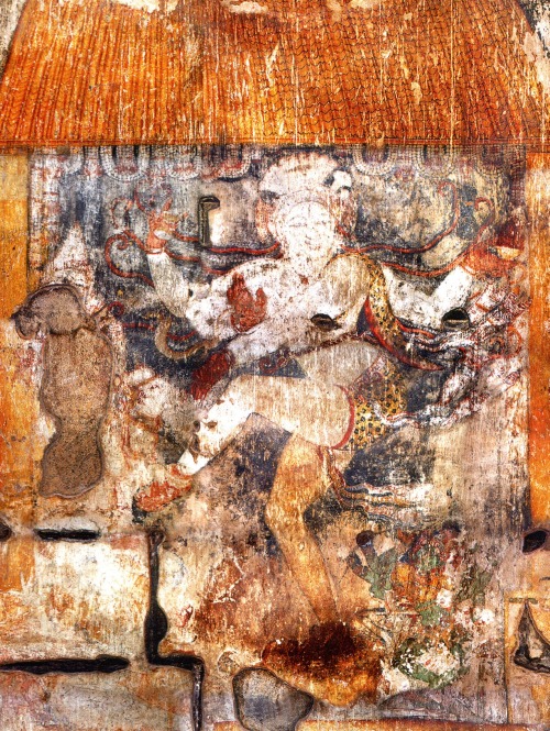 Mural in the circumambulation corridor, first floor, showing Naṭarāja’s at Chidambaram temple, Briha