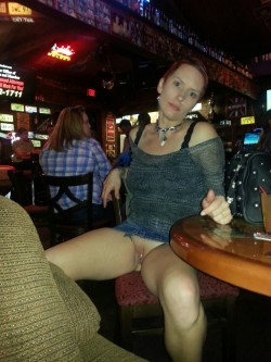 amateurslags:  archangel1969:  Of all the public pictures we have taken.. I love this one the most. This bar was packed and people were all around us. #icehouse .Public flashing  Amateur Slags - Amateur Slags Twitter - Ask - Submit 