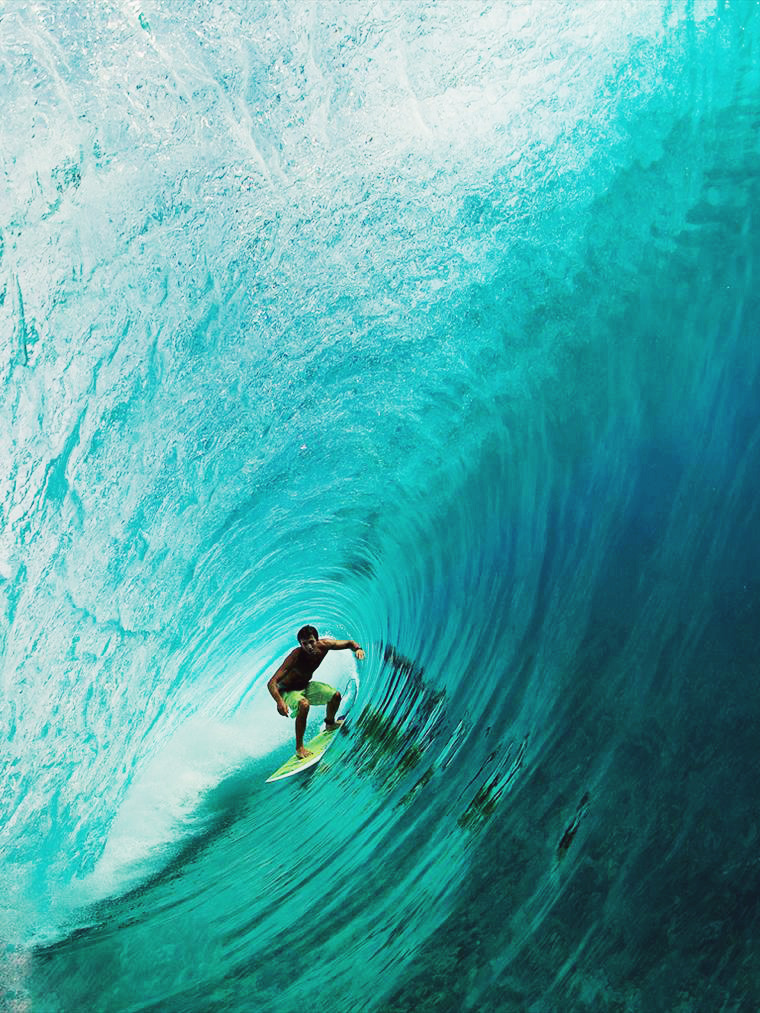 highenoughtoseethesea:  Barrel over the reef by Joel Bourne for National Geographic