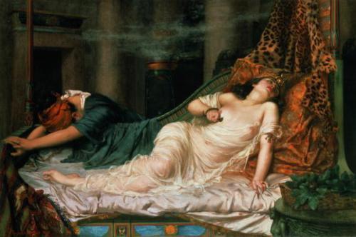 artbeautypaintings:  The death of Cleopatra - Reginald Arthur  