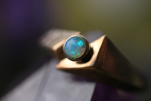 Beautiful vintage gold plated genuine silver rings with opal are available at my Etsy Shop - Sedna 9