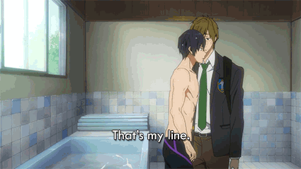 emptyjuicecarton:  I still can’t get over the fact that Makoto went into Haru’s bathroom without knowing for sure that Haru’d be in the bath with his bathing suit on. These two are so comfortable with each other that it makes me feel all mushy and
