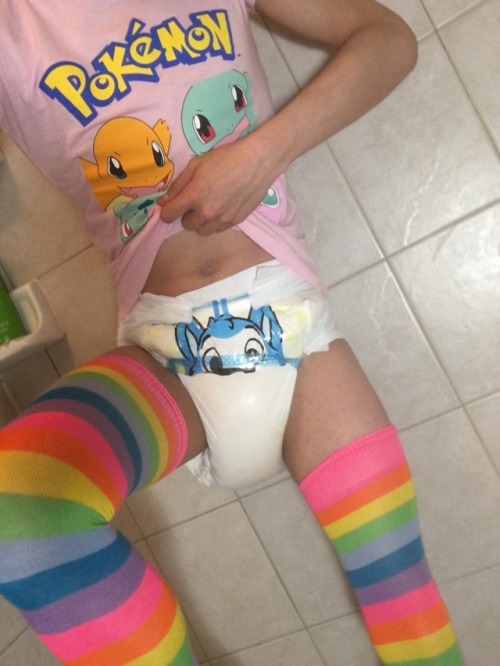 Soaked and messy diaper