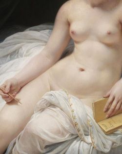 rubenista:  Detail of The Poetess Sappho, attributed to the circle of Jacques-Louis David (1819) 