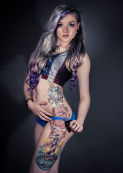 your-bizarre:  Maisie is new to Ultra Vixens! http://www.ultravixens.net/maisie   With Maisie Suicide just after she got some more ink..   