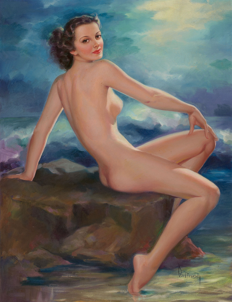 Nude pin up girl art