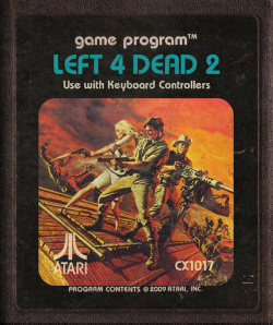 gamingfanart:  Modern games as Atari cartridges.