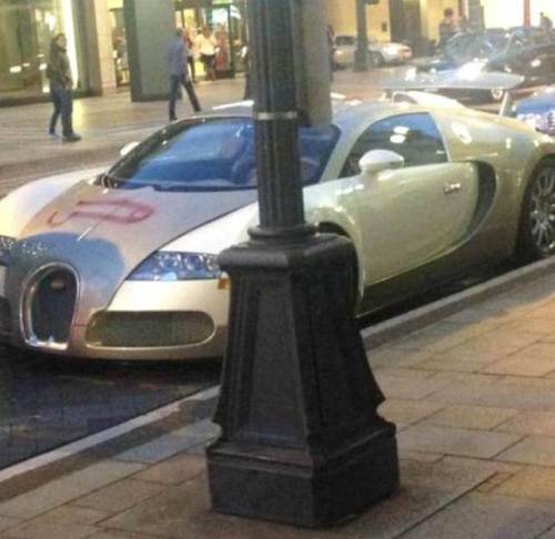 Someone spray painted a penis on $1.5 million Bugatti Veyron.