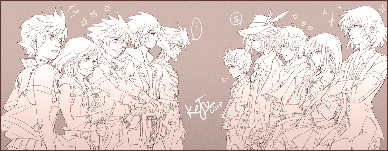 keju-doodlez:  The sequel of wip post from before xD and I made it as KH Vs. KHuXA