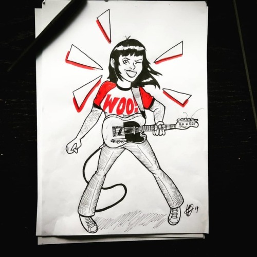 Do the Woo ! #jennywoo #oï #powerpop #thechoices #sketchbook #sketch #ink #punk https://www.instagra