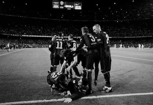 dailyfcb: FC Barcelona net 2 goals against Real Madrid during El Clasico on La Liga 2014/15 at Camp Nou on March 22, 2015 and are on the top of the table with 68 points.