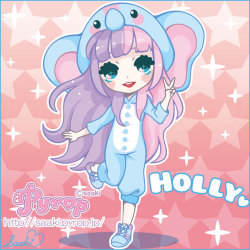 saaki-pyrop:  chibi commissions for Miss-Glitter♡♡♡Holly