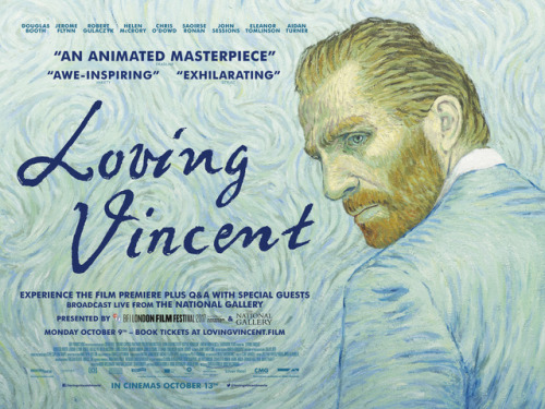 The #LovingVincent UK Premiere will be broadcast to cinemas nationwide live from the National Galler