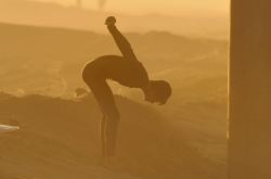 Surfer Limbering Up