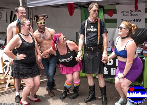 daddyvinnie:  a-lolitas-life:  Here are some pictures from the Leather Realm at San Diego Pride 2015! - An adorable picture of me and Daddy in front of the SD Bigs and Littles Table (With the AWESOME Little Scouts Troop 469 Banner in the back!). Most