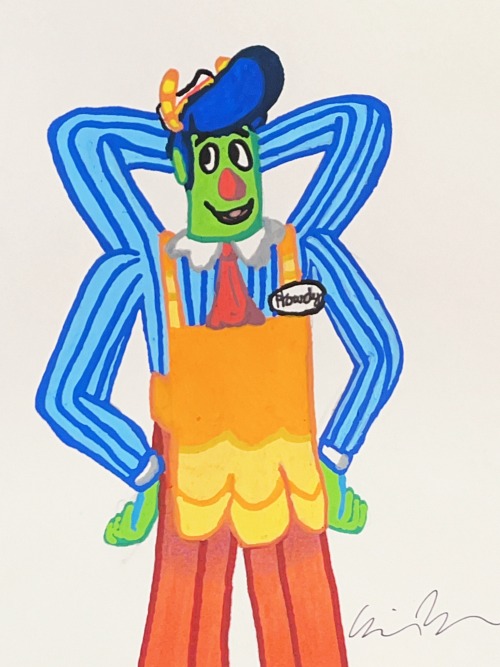 Howdy Pillar Drawn With Posca Pens