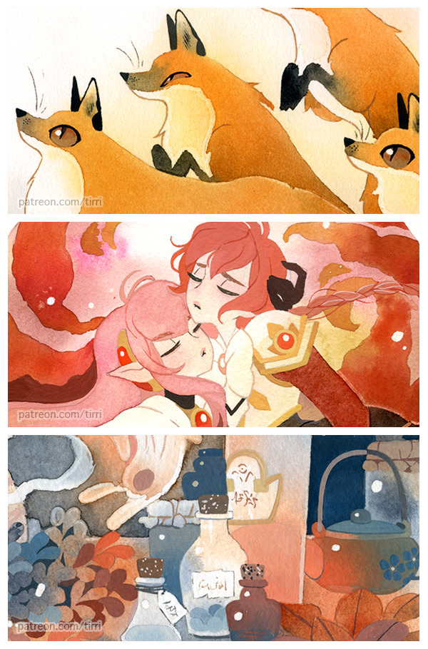 tir-ri: Details of my recent patreon posts! &gt;( °3°)&gt; Thank you so