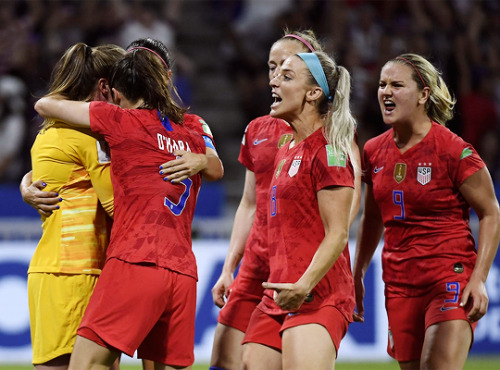 Alyssa Naeher saves a penalty during the match vs. England