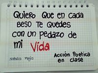 En cada beso que me des de hoy en adelante te pido que me regreses el tiempo que no nos dimos y que ahora buscamos besandonos, tomados de la mano y muchos abrazos