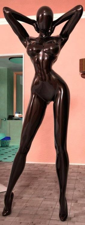 sissygirlinlatex:Perfect rubber drone