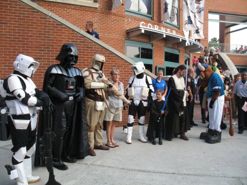 This was our first Star Wars night with the Durham Bulls.  