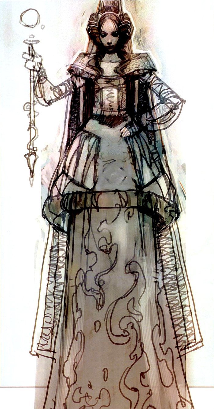 darthluminescent:  Padme Amidala Concept Art // Star Wars: Attack of the Clones