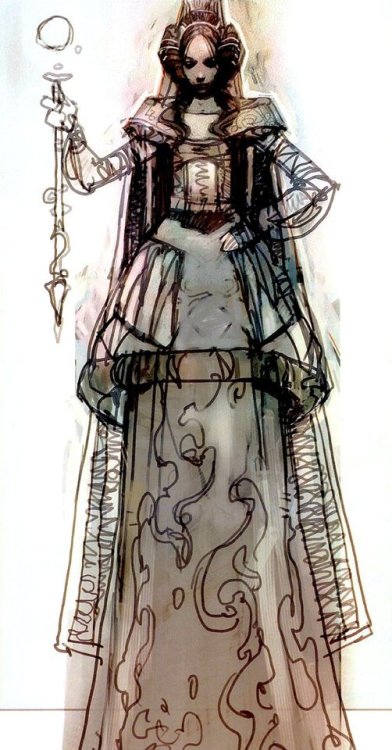 darthluminescent:Padme Amidala Concept Art // Star Wars: Attack of the Clones