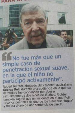   El abogado del tercer hombre más importante del Vaticano defendió al Cardenal con estas palabras.  