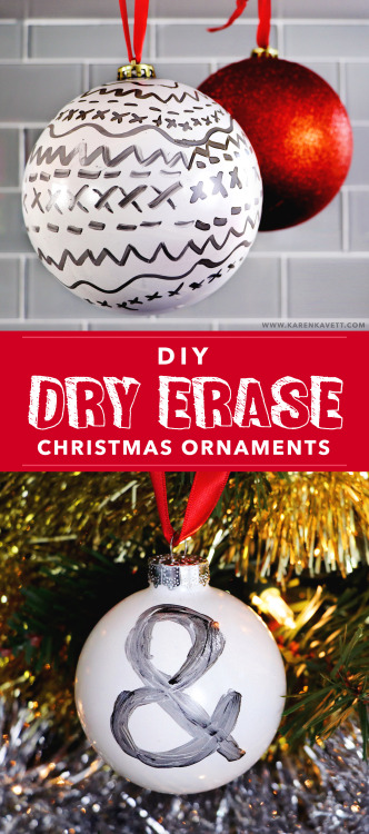 How fun are these DIY Dry Erase Christmas Ornaments? Learn to make them in my new video on HGTV Hand