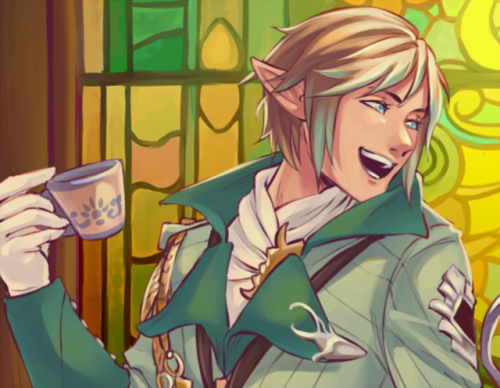vanillafry:Preview of my piece for Taste of Eorzea, a @ffxivfoodzine! Please check it out when pre-o