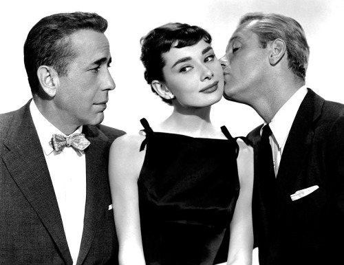 Humphrey Bogart, Audrey Hepburn, William Holden / publicity photo for Billy Wilder’s Sabrina (1954)