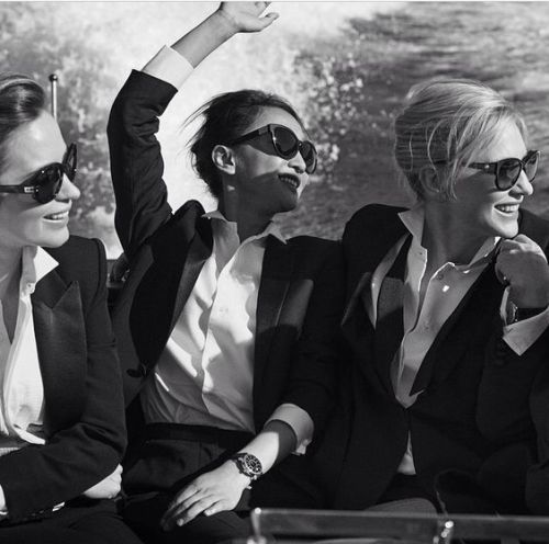 moviemakeher:Cate Blanchett, Emily Blunt and Zhou Xun suited up for IWC Schaffhausen’s ad campaign. 