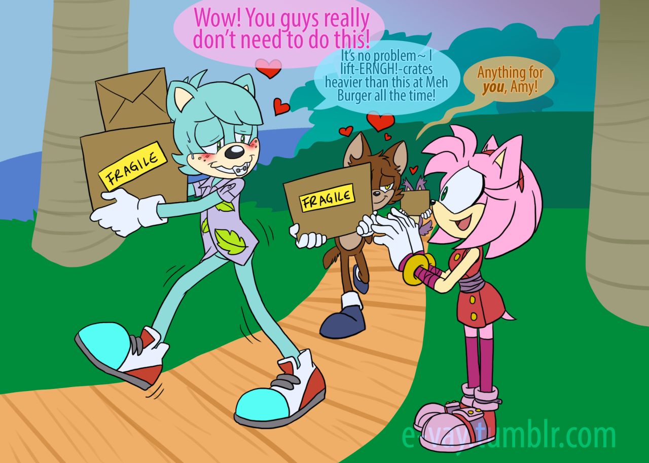 Evay Art - Stream of Consciousness — My Gal, Page 1 (aka, Sonic and Amy's  first date