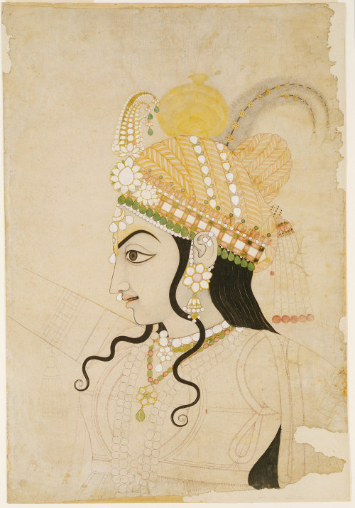 Head of Krishna, 1800 Attributed to Sahib Ram, India, Rajasthan, Jaipur