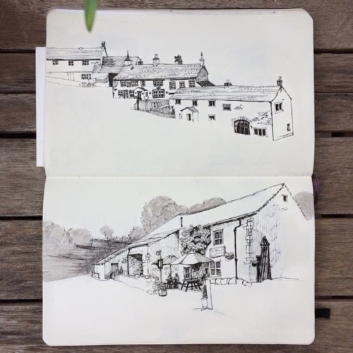 Abbots Harbour #banknewton #northyorkshire #uk #illustration #skipton #crosskeys #art #moleskine #da