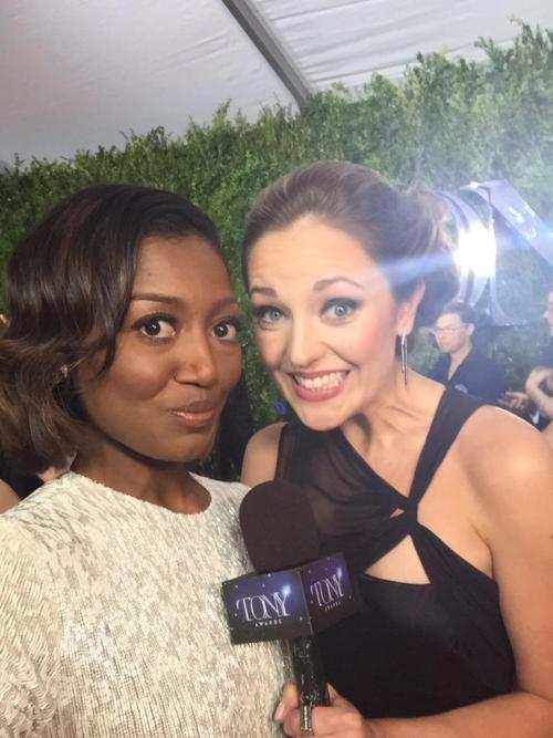 lesbianelsas: ‏patinamiller: Oh hey @LauraOsnes !! it’s Tony time you guys!!! @TheTonyAwards @CBS  #