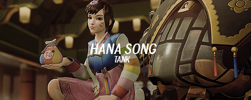 purpledrxgon:My top 10 most played Overwatch heroes [in order] (inspired by this lovely gifset)