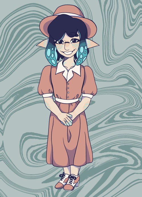 Ik Ive Posted A Bit Of Onyx Content But Heres My Other Splatoon Oc, Keiko!! She Was An Anti-war Activist